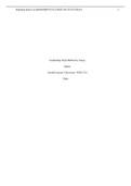 NUR 514 Week 2 Assignment, Leadership Style Reflective Essay_ NUR 514 Leadership Style Reflective Essay: Grand Canyon University Study Guide.