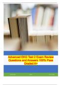 Advanced EKG Test 2 Exam Review Questions and Answers 100% Pass Graded A+