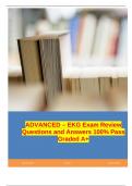 ADVANCED – EKG Exam Review Questions and Answers 100% Pass Graded A+