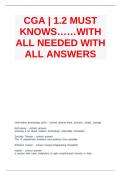 CGA EXACT QUESTIONS WITH 100- CORRECT ANSWERS. COMPILATION BUNDLE