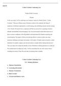 GB518 Unit3 CasePart1.docx  GB-518  Cookie Creations Continuing Case  Purdue Global University  Abstract  In this case study I will be exploring a new business venture by Natalie Koebel,  œCookie Creations.  There are different areas of business creation