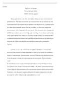 CM206 U6.docx    CM-206  The Power of Listening  Purdue University Global CM206 - Unit 6 Assignment   Being a good listener is one of the main skills to finding success in your personal and professional life. When others feel that they are being heard whi