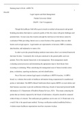 Unit 9 Assignment.docx  Running head: LEGAL ASPECTS  1  HA-499  Legal Aspects and Risk Management  Purdue University Global HA499 - Unit 9 Assignment  Though the healthcare field offers great rewards in medical advancements and ground- breaking procedures