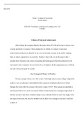 EDU_650_Week_1_Assignment.docx    EDU650  Week 1: Culture of Universal Achievement  EDU650: Teaching Learning and Leading in the 21st Century  Culture of Universal Achievement  After reading the assigned chapters this paper starts off with me having to ch