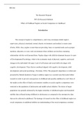 PSY326WEEK5FINALDRAFT.docx  PSY326  The Research Proposal  PSY326 Research Methods  Effect of Childhood Neglect on Social Competence in Adulthood  Introduction  The concept of neglect is comprehensive, and it may encompass dental neglect, supervisory, phy