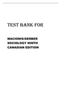 TEST BANK FOR MACIONISGERBER SOCIOLOGY NINTH CANADIAN EDITION