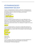 ATI PHARMACOLOGY ASSESSMENT (B) 2019 NR 509 GRADED A