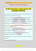 BLAW 3310 Exam 1 Study Guide with Complete Solutions