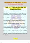 BLAW 3310 Exam 2 Study Guide with Complete Solutions