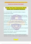 BLAW 3310 Test 3 Schwemer Study Guide with Complete Solutions