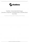 Test Bank - Henke's Med-Math Dosage-Calculation, Preparation, and Administration, 9th Edition (Buchholz, 2020), Chapter 1-10 | All Chapters