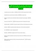 BIO 112 Exam (PLANTS) with Questions & 100% Correct Answers| Passed with Grade A