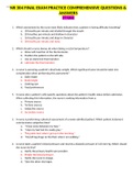 NR 304 FINAL EXAM PRACTICE COMPREHENSIVE QUESTIONS & ANSWERS (77 q&a) / NR304 FINAL EXAM PRACTICE COMPREHENSIVE QUESTIONS & ANSWERS (77 q&a): LATEST,CHAMBERLAIN COLLEGE OF NURSING