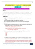 NR 304 WEEK 7 FINAL ATI WORKSHEET 64 Q/A / NR304 WEEK 7 FINAL ATI WORKSHEET 64 Q/A: LATEST,CHAMBERLAIN COLLEGE OF NURSING