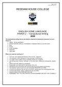 Transactional writing - matric 