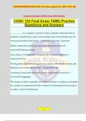 COSC 153 Final Exam TAMU Practice Questions and Answers