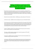 Biology II Biobeyond Unit 6 Pt. 2 Study Guide| Questions Solved with Verified Answers