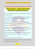 CPB Chapter 9 – Billing Exam Study Guide with Complete Solutions