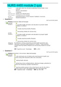 NURS 4465 module 2 quiz