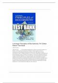 Test Bank for Lehninger Principles of Biochemistry 7th Edition by Nelson (complete, questions/answers/rationales) | Lehninger Principles of Biochemistry 7th Edition Nelson Test Bank