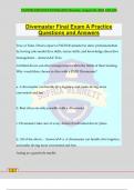 Divemaster Final Exam A Practice Questions and Answers