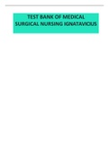 TEST BANK OF MEDICAL SURGICAL NURSING IGNATAVICIUS  Graded A