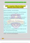 EPPP: Cognitive Affective Bases of Behavior Exam Study Guide