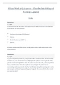 NR 511 Week 3 Quiz_2020  (A grade) |NR511 Week 3 Quiz 2020 – Chamberlain College of Nursing (A grade) Week 3