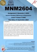 MNM2604 Assignment 2 (COMPLETE ANSWERS) Semester 2 2024 (713888) - DUE 17 September 2024