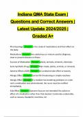 Indiana QMA State Exam | Questions and Correct Answers | Latest Update 2024/2025 | Graded A+