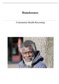 Case Study Homelessness, Community Health Reasoning, George Mayfield, 68 years old, (Latest 2021) Correct Study Guide, Download to Score A