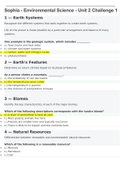 Sophia - Environmental Science - Unit 2 Challenge 1 | GRADED A