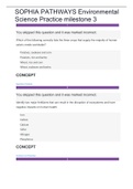 SOPHIA PATHWAYS Environmental Science Practice milestone 3