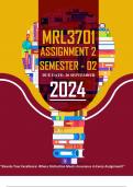 MRL3701 ASSIGNMENT 2 SEMESTER 2 - 2024