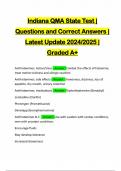 Indiana QMA State Test | Questions and Correct Answers | Latest Update 2024/2025 | Graded A+