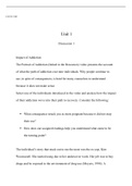 COUN5108U01D01.docx  COUN-5108  Unit 1  Discussion 1  Impact of Addiction  The Portrait of Addiction (linked in the Resources) video presents the account of what the path of addiction cost nine individuals. Why people continue to use, in spite of conseque