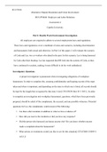 BUS FP4046 Assessment 4.docx  BUS-FP4046  Alternative Dispute Resolution and Union Involvement  BUS-FP4046: Employee and Labor Relations  Assessment 4  Capella University  Part I: Hostile Work Environment Investigation  All employers are required to adher