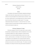 BUS 3040 Week 5 Assignment 1.docx    BUS3040  Performance Management and Training  Capella University BUS3040  Abstract  This assignment will be looking at the performance management and training in companies I also looked at the company Apple, they have 