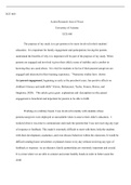 Action Research Area of Focus.docx    ECE 660  Action Research Area of Focus University of Arizona  ECE 660  The purpose of my study is to get parents to be more involved in their students education.  It is important for family engagement and participatio