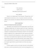 5003assignment6.docx  Running head: THEORY APPLICATION  5003-Ass-6  Theory Application Capella University  Human Behavior and the Social Environment 1  Theory Application  Theories are a very important aspect of social work practice. This paper focuses on