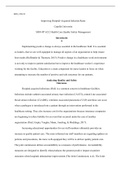 MSN FP6212   Assessment3.docx  MSN_FP6212  Improving Hospital-Acquired Infection Rates  Capella University  MSN-FP 6212 Health Care Quality Safety Management  Introduction  Implementing positive change is always essential in the healthcare field. It is es