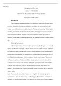 MSN FP6105   Management and Motivation Assessment 2 1.docx    MSN-FP6105  Management and Motivation  CAPELLA UNIVERSITY  MSN-FP6105: TEACHING AND ACTIVE LEARNING   Management and Motivation  Introduction  The development and implementation of an education