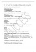 PHR PRACTICE EXAM QUESTIONS AND ANSWERS