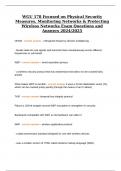 WGU 178 Focused on Physical Security Measures, Monitoring Networks & Protecting Wireless Networks Exam Questions and Answers 2024/2025