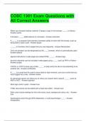 COSC 1301 Exam Questions with All Correct Answers 