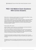 PSCI 1102 Midterm Exam Questions With Correct Answers.