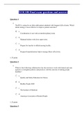 NUR 108 Final exam questions and answers. | GRADED A COMPLETE