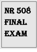 NR 508 Final Exam 2020