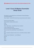 Level I Court Of Masters Sommelier Study Guide