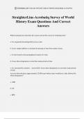 StraighterLine-Acrobatiq Survey of World History Exam Questions And Correct Answers